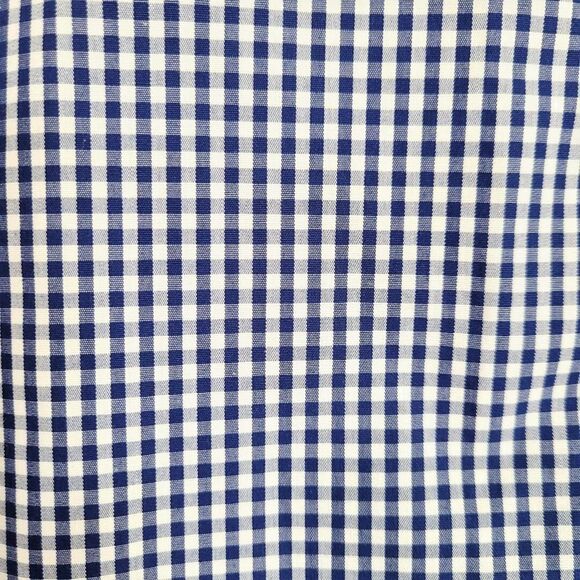 Paul Fredrick 18 Non-Iron Two-Ply Cotton Gingham Plaid Men's Short Sleeve Shirt - Picture 2 of 7